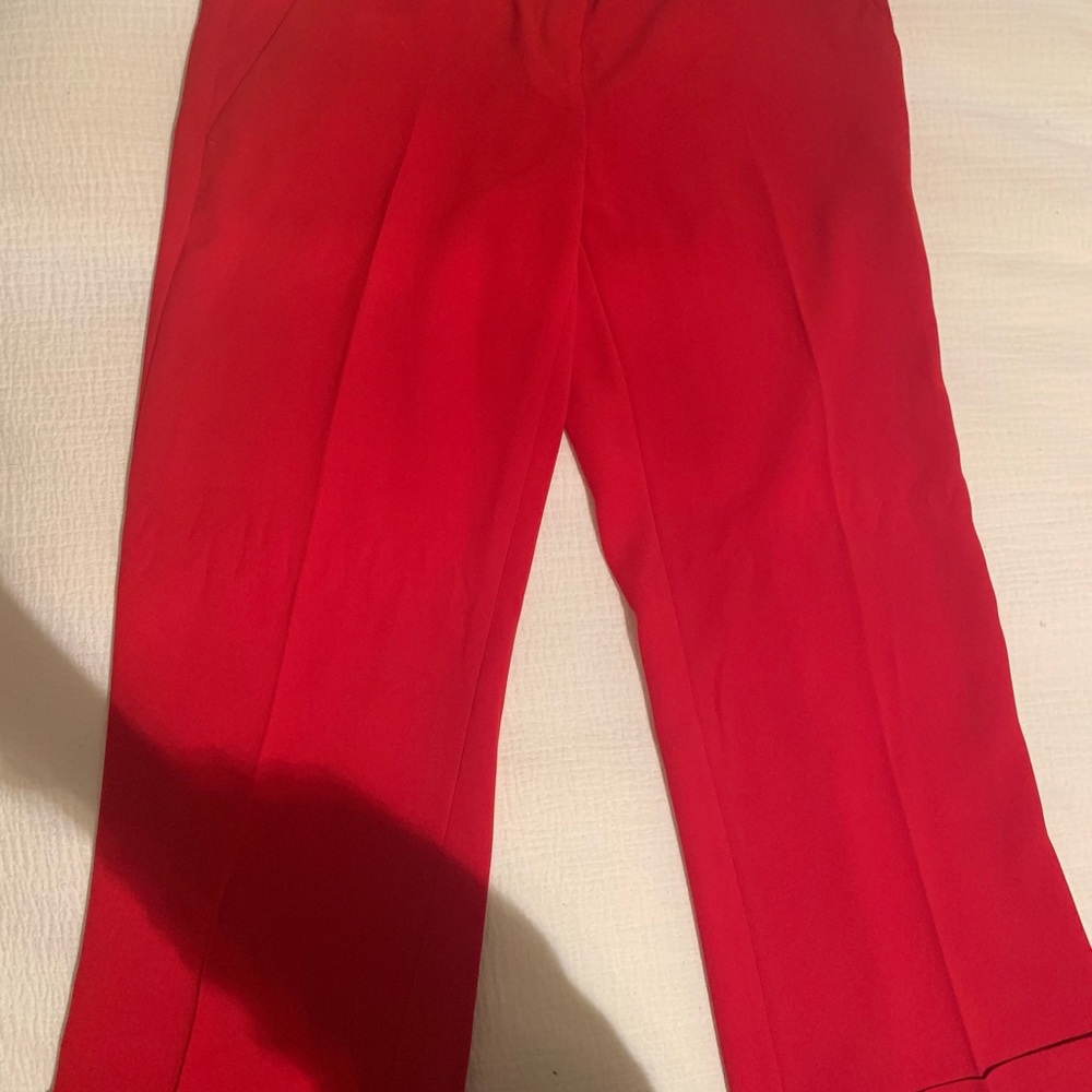 Red suit set - jacket 8, skirt size Small, pants 4